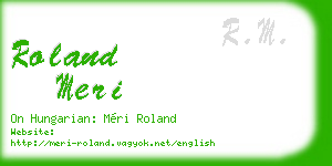 roland meri business card