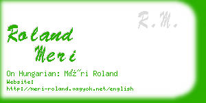 roland meri business card